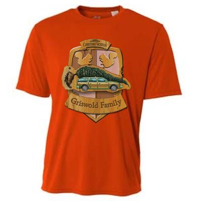 Christmas Vacation Griswold Family Crest Gift Cooling Performance Crew T-Shirt