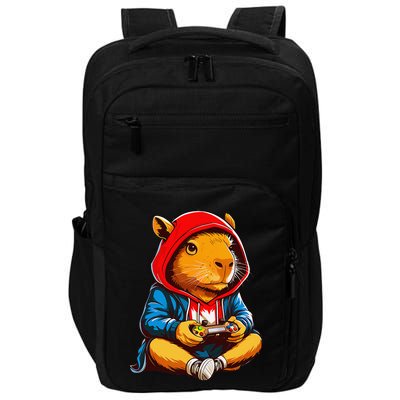 Capybara Video Games Funny Gaming Capy Impact Tech Backpack