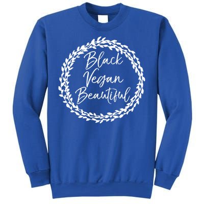 Cute Vegan Gift For Black Floral Black Vegan Beautiful Gift Sweatshirt