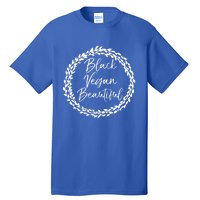 Cute Vegan Gift For Black Floral Black Vegan Beautiful Gift Tall T-Shirt