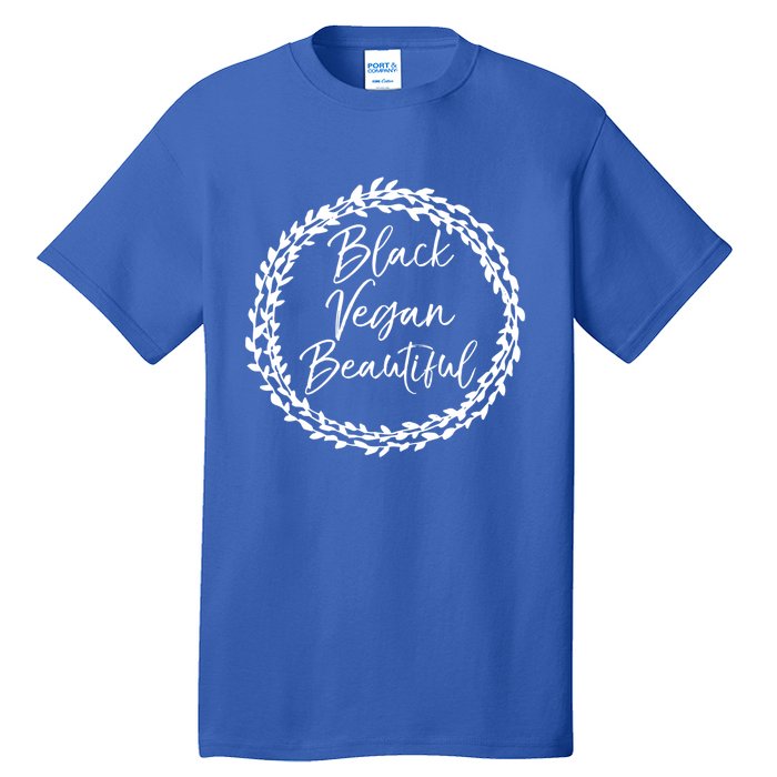 Cute Vegan Gift For Black Floral Black Vegan Beautiful Gift Tall T-Shirt