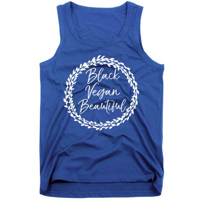 Cute Vegan Gift For Black Floral Black Vegan Beautiful Gift Tank Top