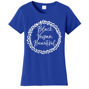 Cute Vegan Gift For Black Floral Black Vegan Beautiful Gift Women's T-Shirt