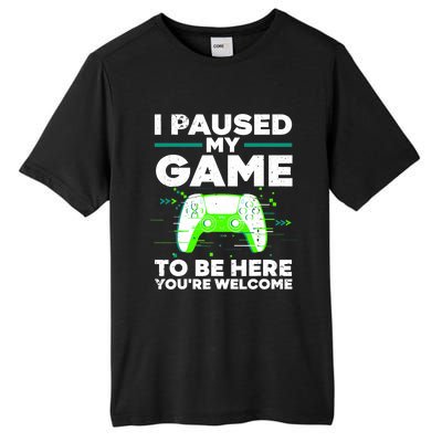 Cool Video Game Paused Gaming Gamers Tall Fusion ChromaSoft Performance T-Shirt