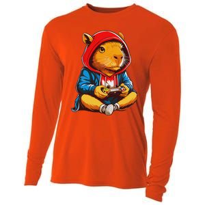 Capybara Video Games Gaming Capy Cooling Performance Long Sleeve Crew