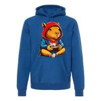 Capybara Video Games Gaming Capy Premium Hoodie