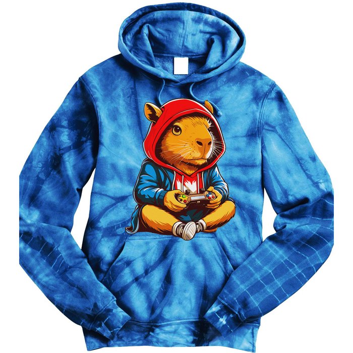 Capybara Video Games Gaming Capy Tie Dye Hoodie