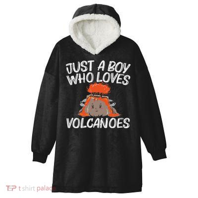 Cool Volcano Gift For Lava Magma Eruption Geology Hooded Wearable Blanket