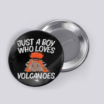 Cool Volcano Gift For Lava Magma Eruption Geology Button