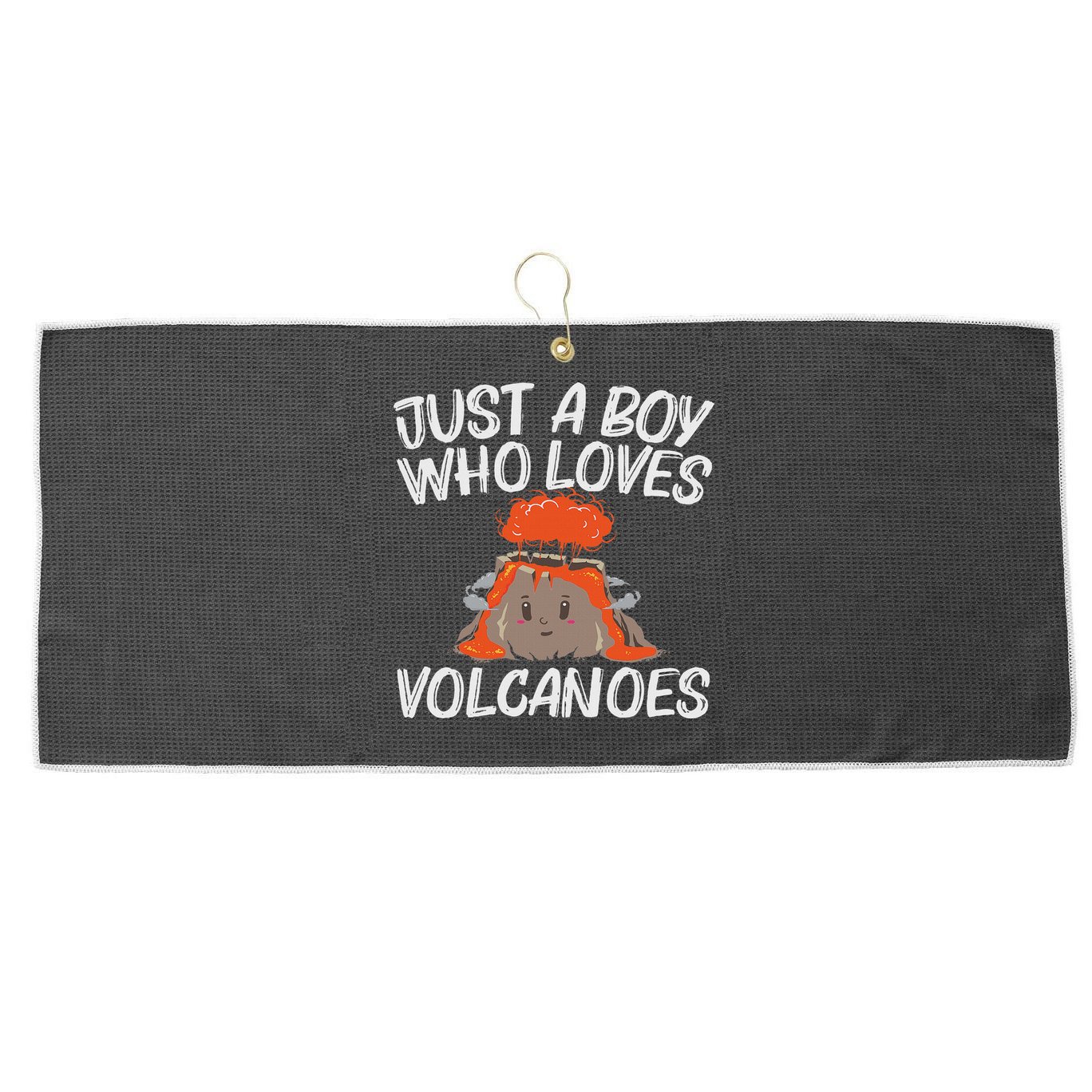 Cool Volcano Gift For Lava Magma Eruption Geology Large Microfiber Waffle Golf Towel