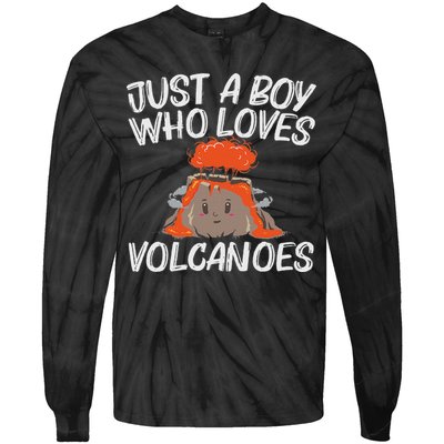Cool Volcano Gift For Lava Magma Eruption Geology Tie-Dye Long Sleeve Shirt
