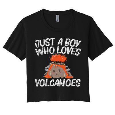Cool Volcano Gift For Lava Magma Eruption Geology Crop Top