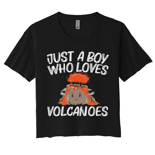Cool Volcano Gift For Lava Magma Eruption Geology Women's Crop Top Tee