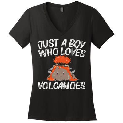 Cool Volcano Gift For Lava Magma Eruption Geology Women's V-Neck T-Shirt