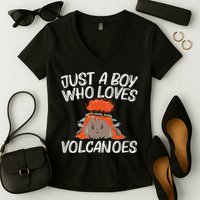 Cool Volcano Gift For Lava Magma Eruption Geology Women's V-Neck T-Shirt
