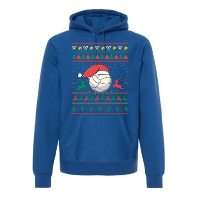 Christmas Volleyball Gift Sport Lover Funny Ugly Christmas Funny Gift Premium Hoodie