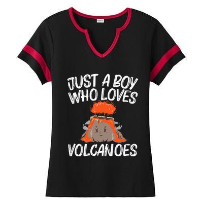 Cool Volcano Gift Lava Magma Eruption Geology Ladies Halftime Notch Neck Tee