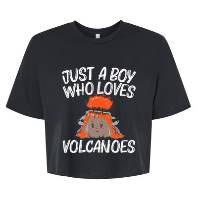 Cool Volcano Gift Lava Magma Eruption Geology Bella+Canvas Jersey Crop Tee