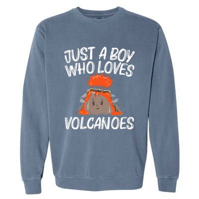 Cool Volcano Gift Lava Magma Eruption Geology Garment-Dyed Sweatshirt