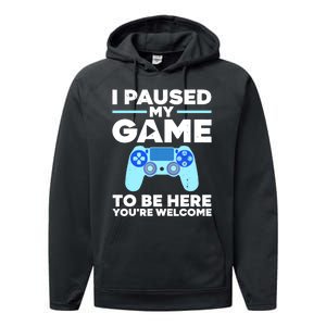 Cool Video Game Art For Wo Video Gamer Gaming Lover Performance Fleece Hoodie