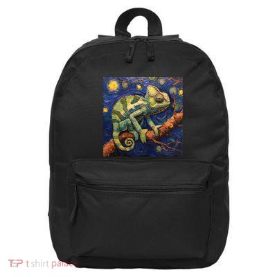 Chameleon Van Gogh Style Starry Night 16 in Basic Backpack