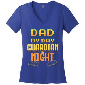 Computer Video Gamer Dad Husband FatherS Day Game Lover Gift Women's V-Neck T-Shirt