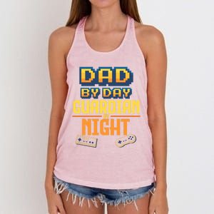 Computer Video Gamer Dad Husband FatherS Day Game Lover Gift Women's Knotted Racerback Tank