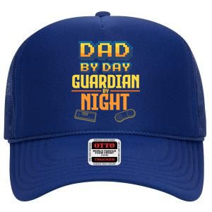 Computer Video Gamer Dad Husband FatherS Day Game Lover Gift High Crown Mesh Back Trucker Hat