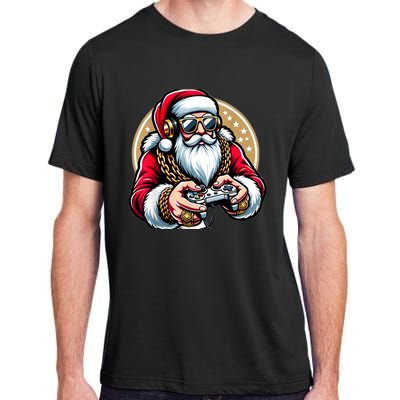 Christmas Video Game Santa Gamer Xmas Adult ChromaSoft Performance T-Shirt