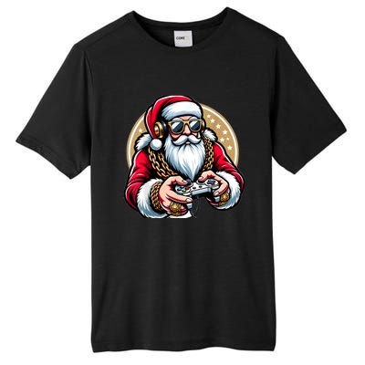 Christmas Video Game Santa Gamer Xmas Tall Fusion ChromaSoft Performance T-Shirt