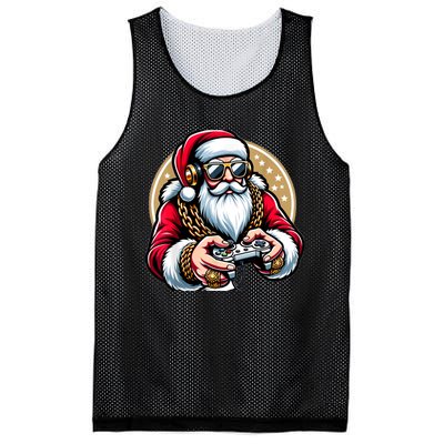 Christmas Video Game Santa Gamer Xmas Mesh Reversible Basketball Jersey Tank