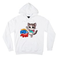 Cat Vs. Gop Elephant Kamala Harris Anti Trump Anti Maga Hoodie