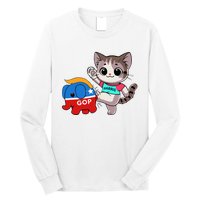 Cat Vs. Gop Elephant Kamala Harris Anti Trump Anti Maga Long Sleeve Shirt