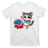 Cat Vs. Gop Elephant Kamala Harris Anti Trump Anti Maga T-Shirt