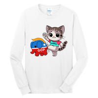 Cat Vs. Gop Elephant Kamala Harris Anti Trump Anti Maga Tall Long Sleeve T-Shirt