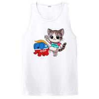 Cat Vs. Gop Elephant Kamala Harris Anti Trump Anti Maga PosiCharge Competitor Tank