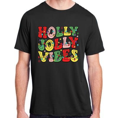 Christmas Vibes Holly Christmas Jolly Santa Winter Xmas 2024 Adult ChromaSoft Performance T-Shirt