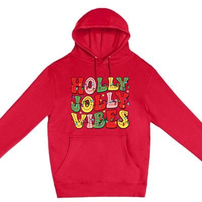 Christmas Vibes Holly Christmas Jolly Santa Winter Xmas 2024 Premium Pullover Hoodie