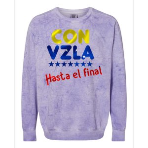 Con Venezuela Hasta El Final Colorblast Crewneck Sweatshirt