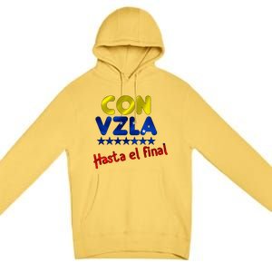 Con Venezuela Hasta El Final Premium Pullover Hoodie