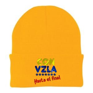 Con Venezuela Hasta El Final Knit Cap Winter Beanie