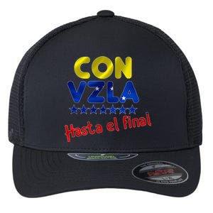 Con Venezuela Hasta El Final Flexfit Unipanel Trucker Cap