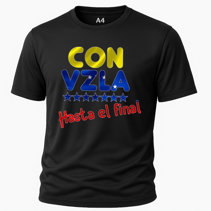 Con Venezuela Hasta El Final Cooling Performance Crew T-Shirt