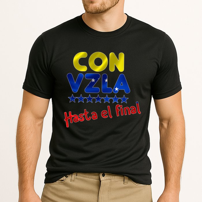 Con Venezuela Hasta El Final Cooling Performance Crew T-Shirt