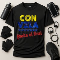 Con Venezuela Hasta El Final Cooling Performance Crew T-Shirt