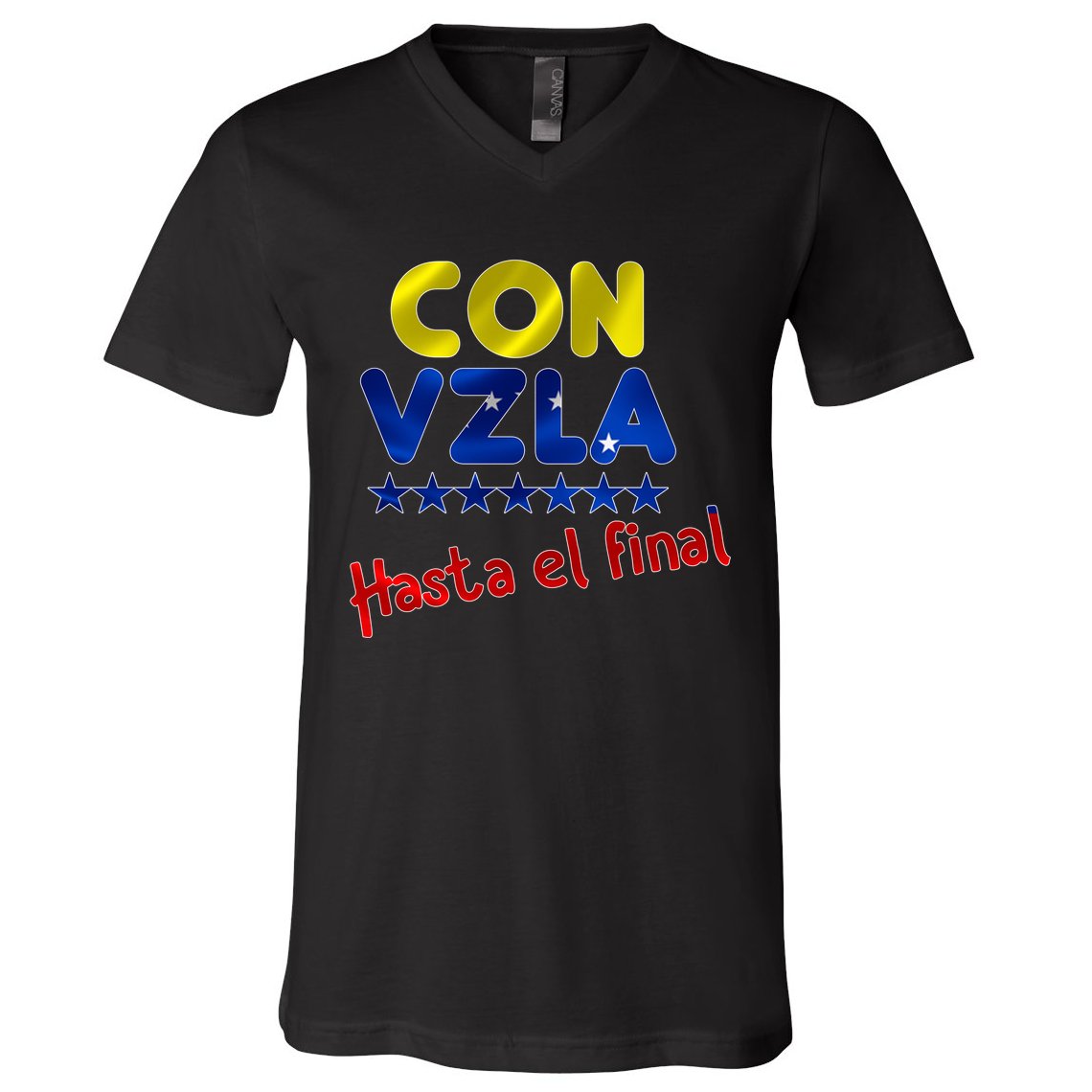Con Venezuela Hasta El Final V-Neck T-Shirt