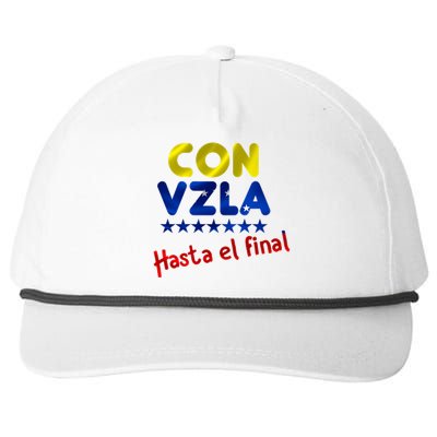 Con Venezuela Hasta El Final Snapback Five-Panel Rope Hat