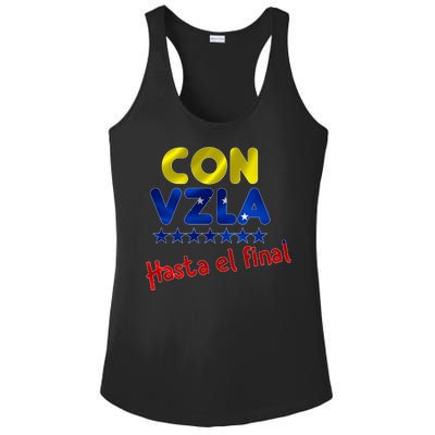 Con Venezuela Hasta El Final Ladies PosiCharge Competitor Racerback Tank