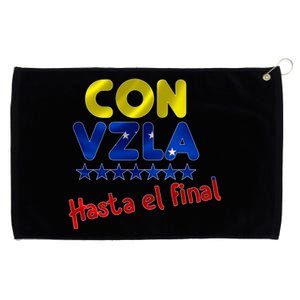 Con Venezuela Hasta El Final Grommeted Golf Towel