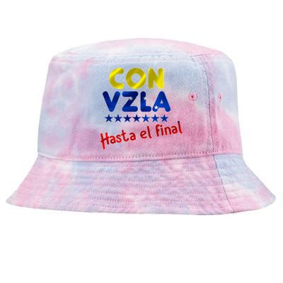 Con Venezuela Hasta El Final Tie-Dyed Bucket Hat